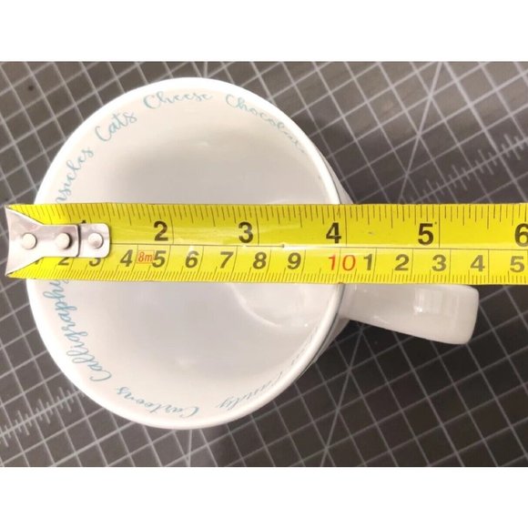 Lisa Audit Letter "C" Mug Cup Ribbed Floral Initial Words Cotton Candy Cartoon.. - Picture 8 of 8